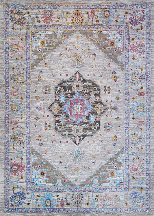 Couristan Gypsy Safavid Bone-Mocha Rug 5'3" x 7'6"