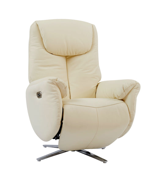 15P-1142 Apollo Swivel Pedestal Power Recliner, Capri White