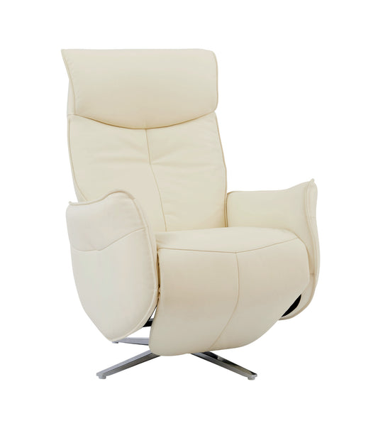 15P-1141 Ardon Swivel Pedestal Power Recliner, Capri White