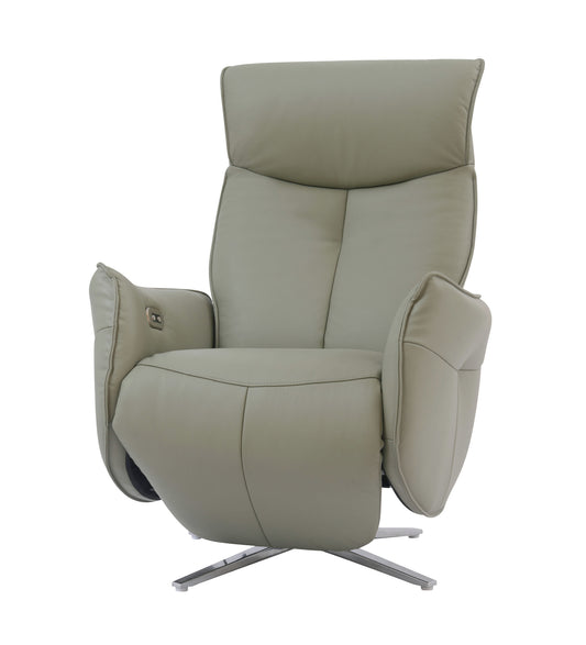 15P-1141 Ardon Swivel Pedestal Power Recliner, Capri Grey