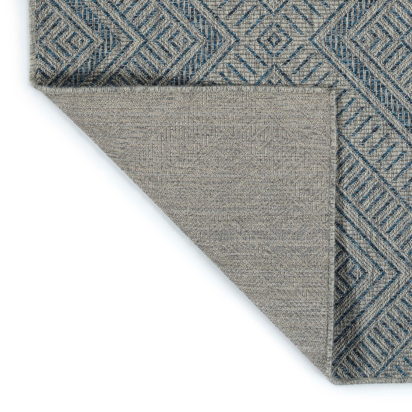 Kaleen Bacalar Collection Blue Sliver Throw Rug 2' x 3'