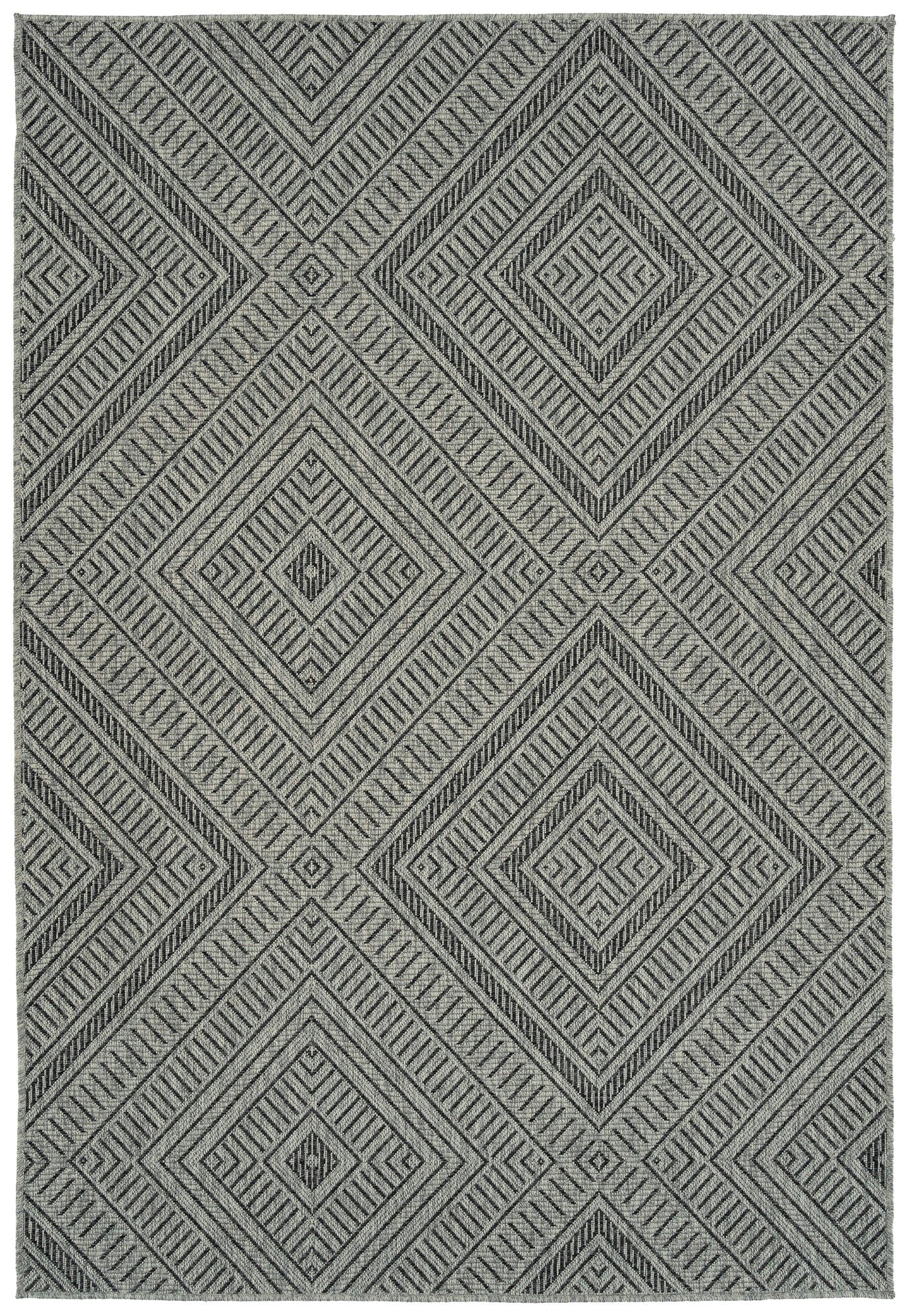 Kaleen Bacalar Collection BAC02-38 Charcoal Runner 2' x 6'