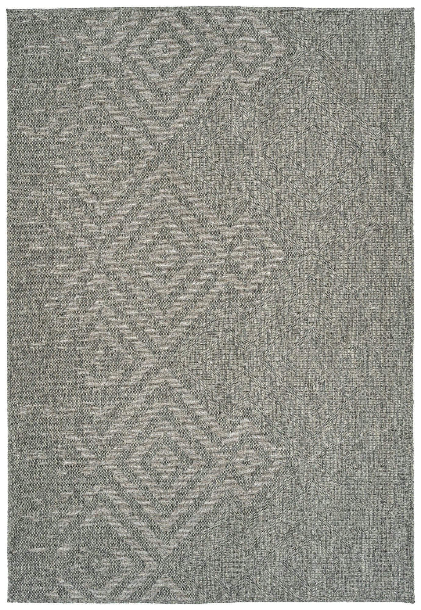 Kaleen Bacalar Collection BAC03-77 Silver Throw Rug 2' x 3'