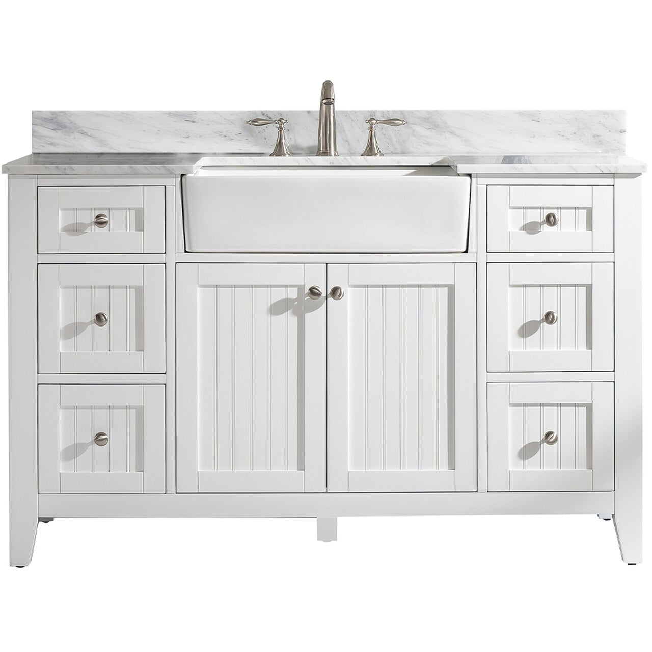 Burbank 54" Single Vanity in White BK-54-WT