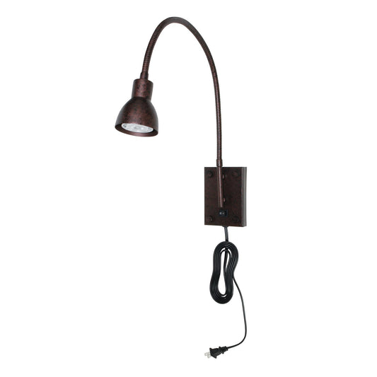 Rust Metal Led gooseneck - Reading lamp