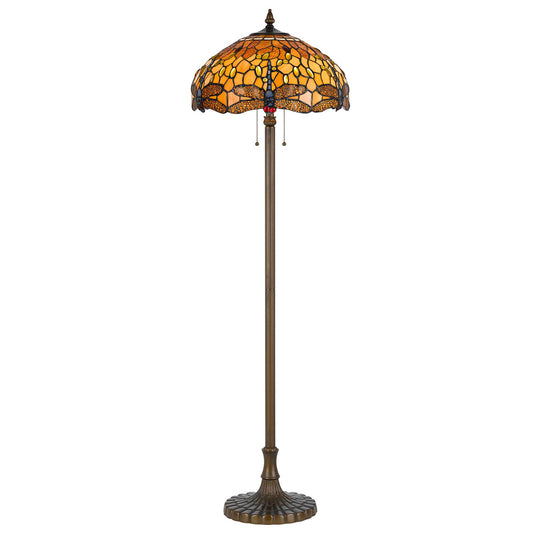 Antique brass Metal Tiffany - Floor lamp