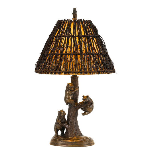 Cast bronze Resin Bear - Table lamp