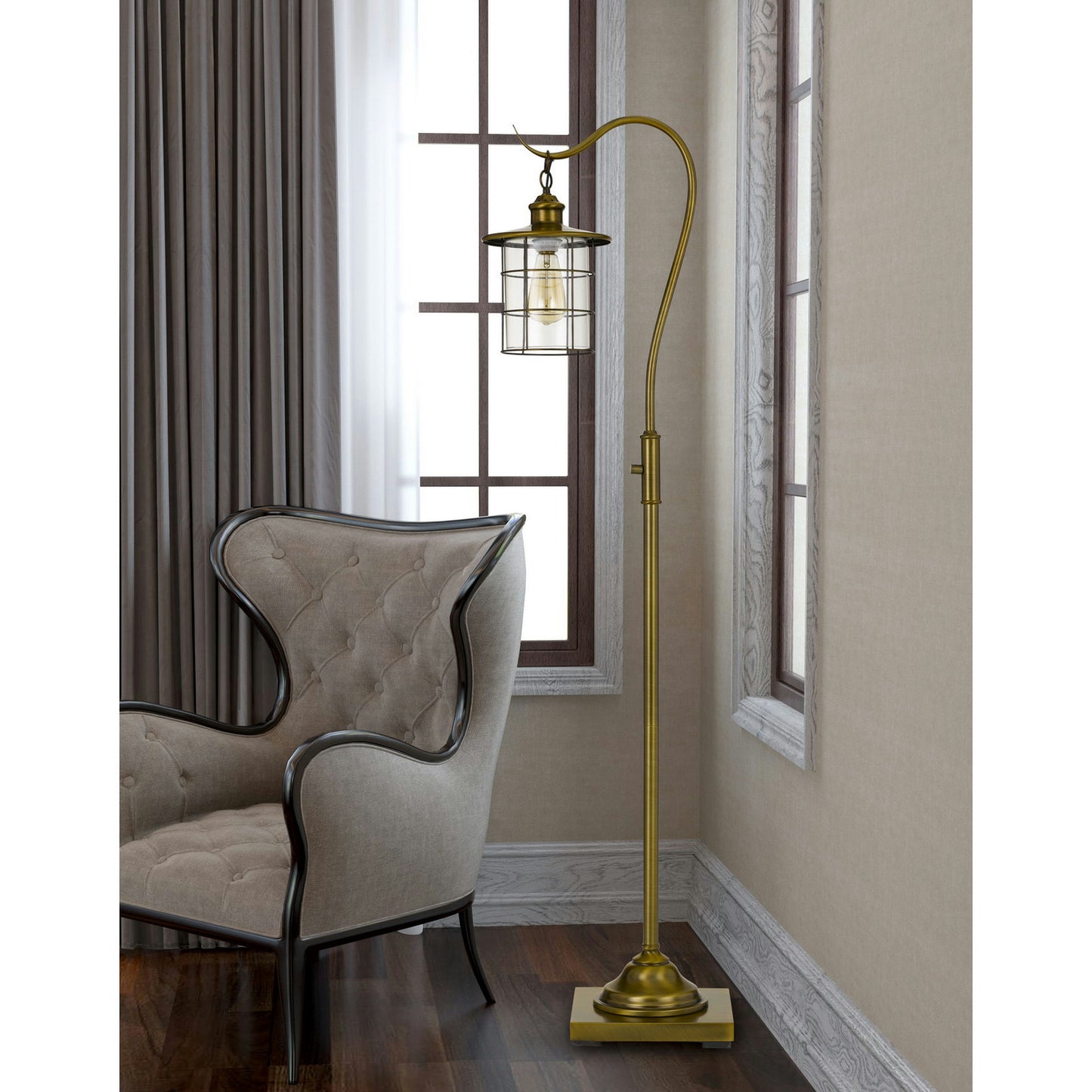 Rubbed antiqued brass Metal Silverton - Floor lamp