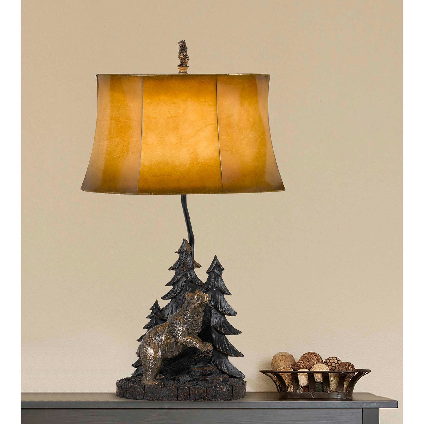 Antique bronze Resin Forest - Table lamp