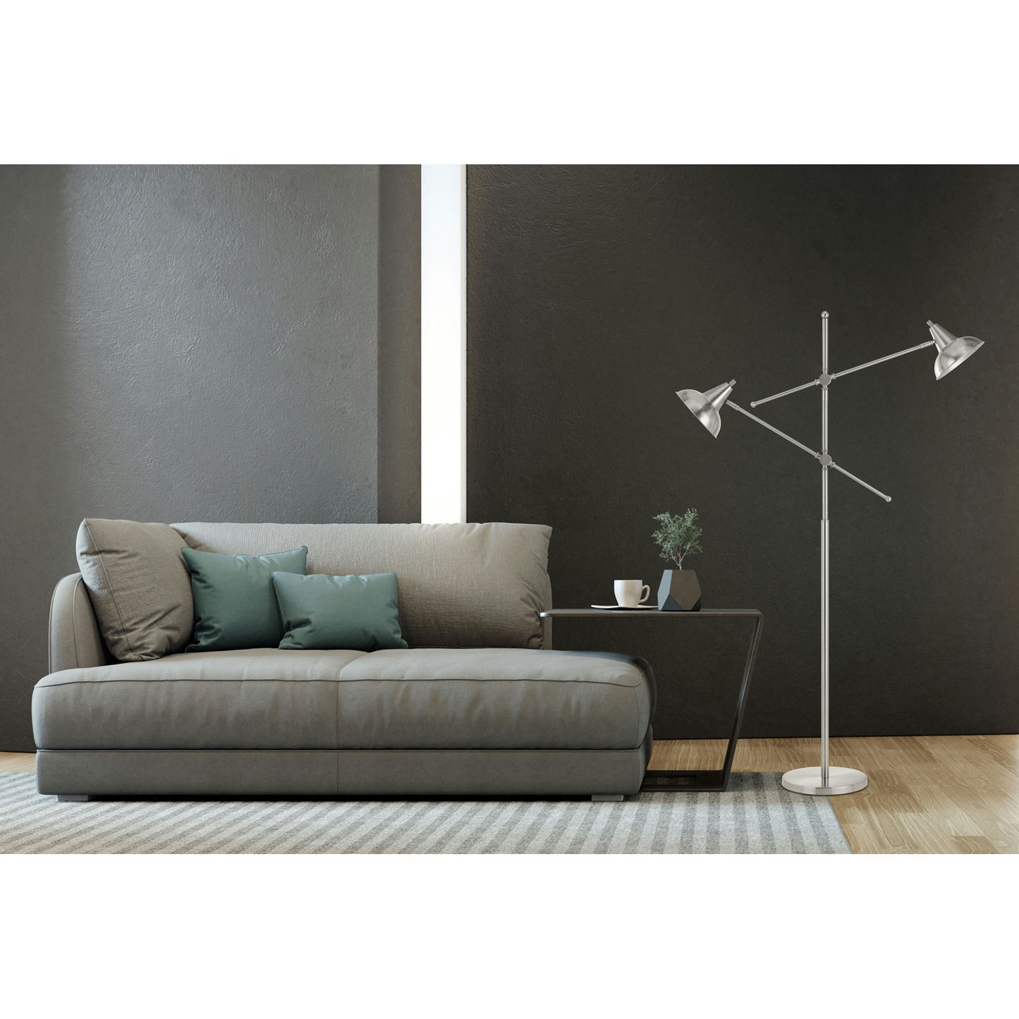 Brushed steel Metal Canterbury - Floor lamp