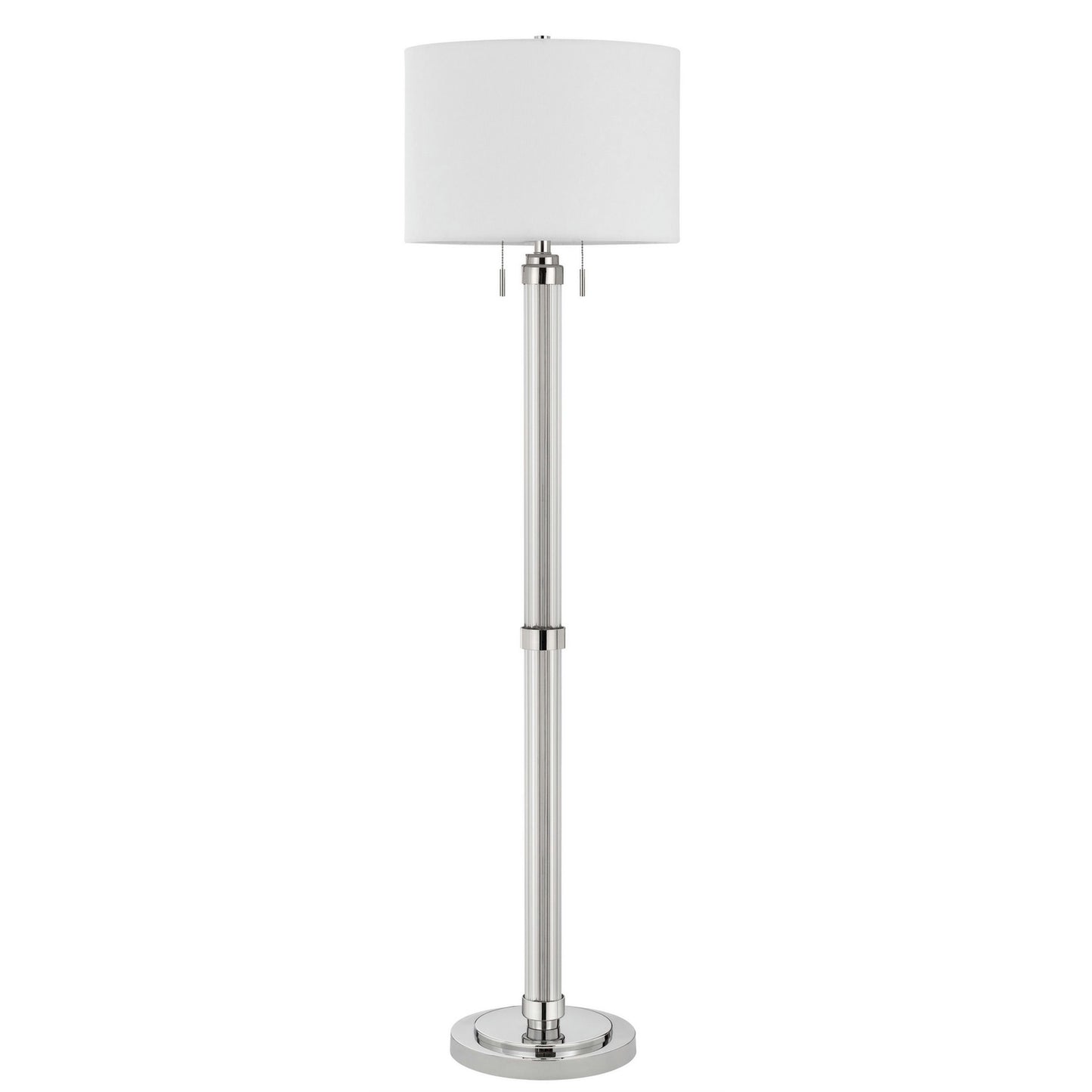 Chrome Metal/glass Montilla - Floor lamp