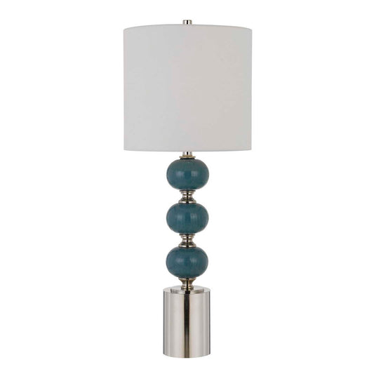 Slate blue/chrome Metal/ceramic Malaga - Table lamp