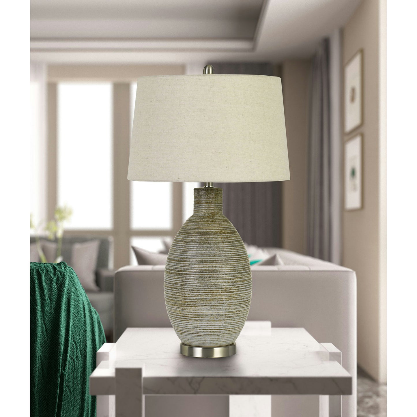 Pottery Metal Pomezia - 2 pc.table lamp set