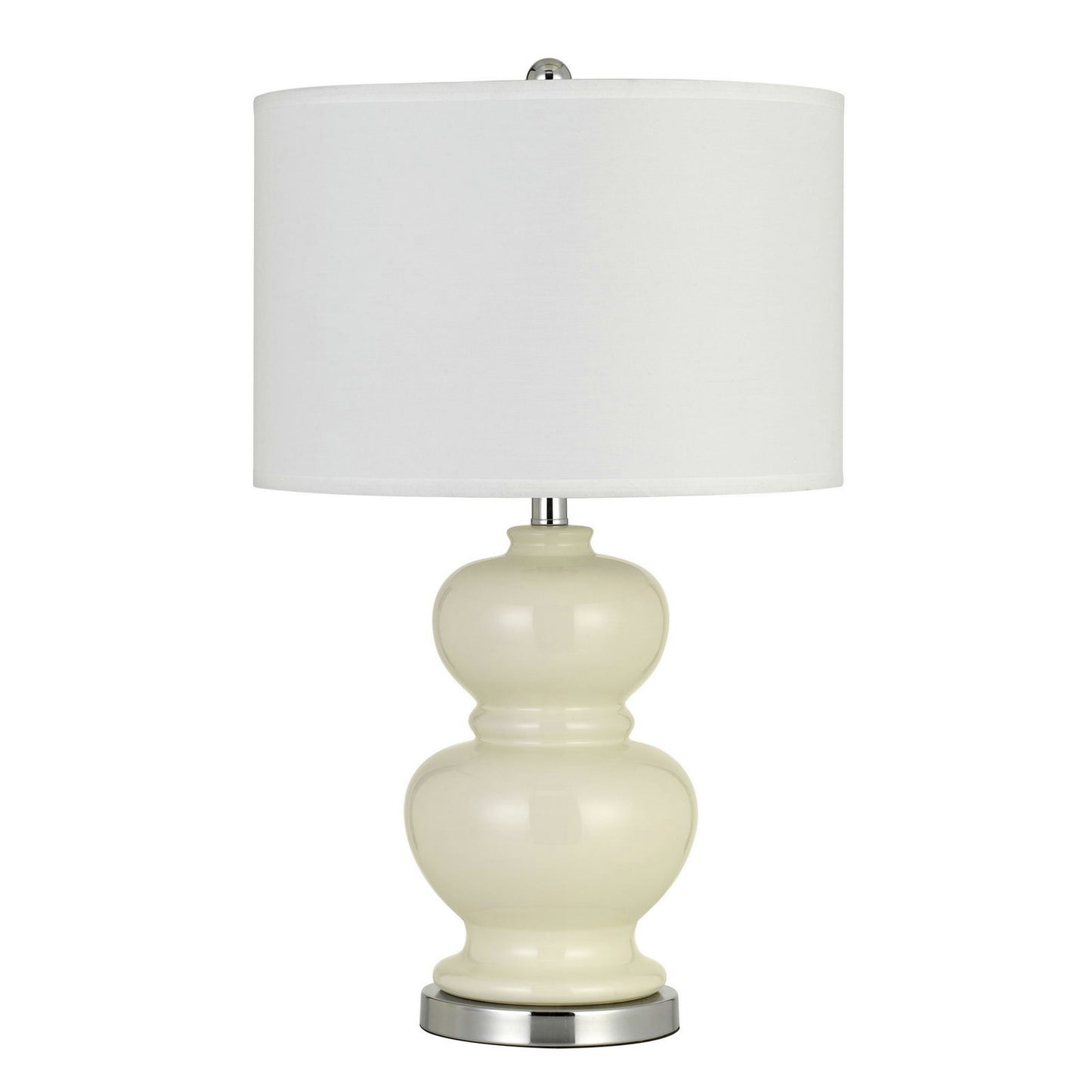 Ivory white Metal Bergamo - 2 pc.table lamp set