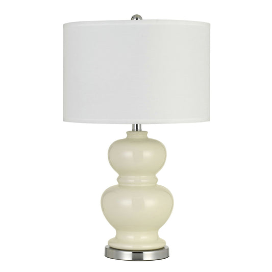 Ivory white Metal Bergamo - 2 pc.table lamp set