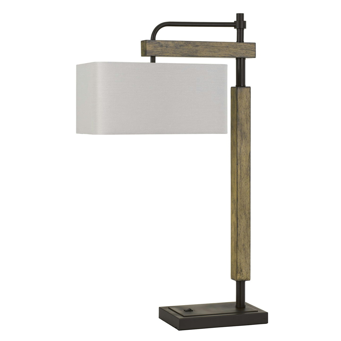 Brozne/wood Metal/pine wood Alloa - Desk lamp