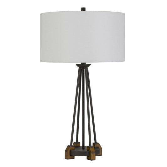 Textured bronze Metal/pine wood Bellewood - Table lamp