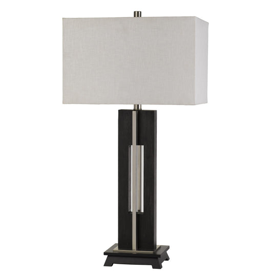 Black/expresso Metal/oak, mdf base Glenview - Table lamp