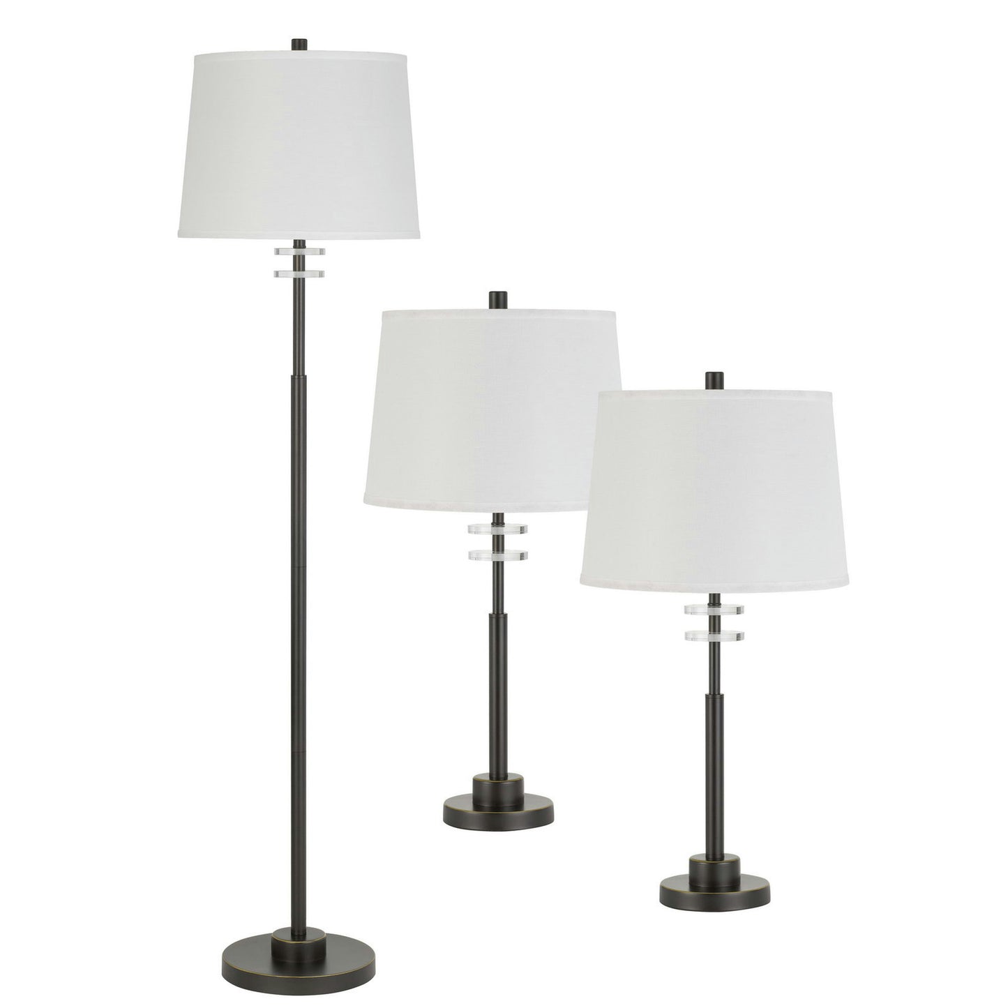 Dark bronze Metal 3 pc package - 3 pcs.table and floor lamp set, BO-2941-3