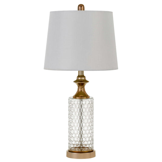 Clear/copper Metal Breda - 2 pc.table lamp set