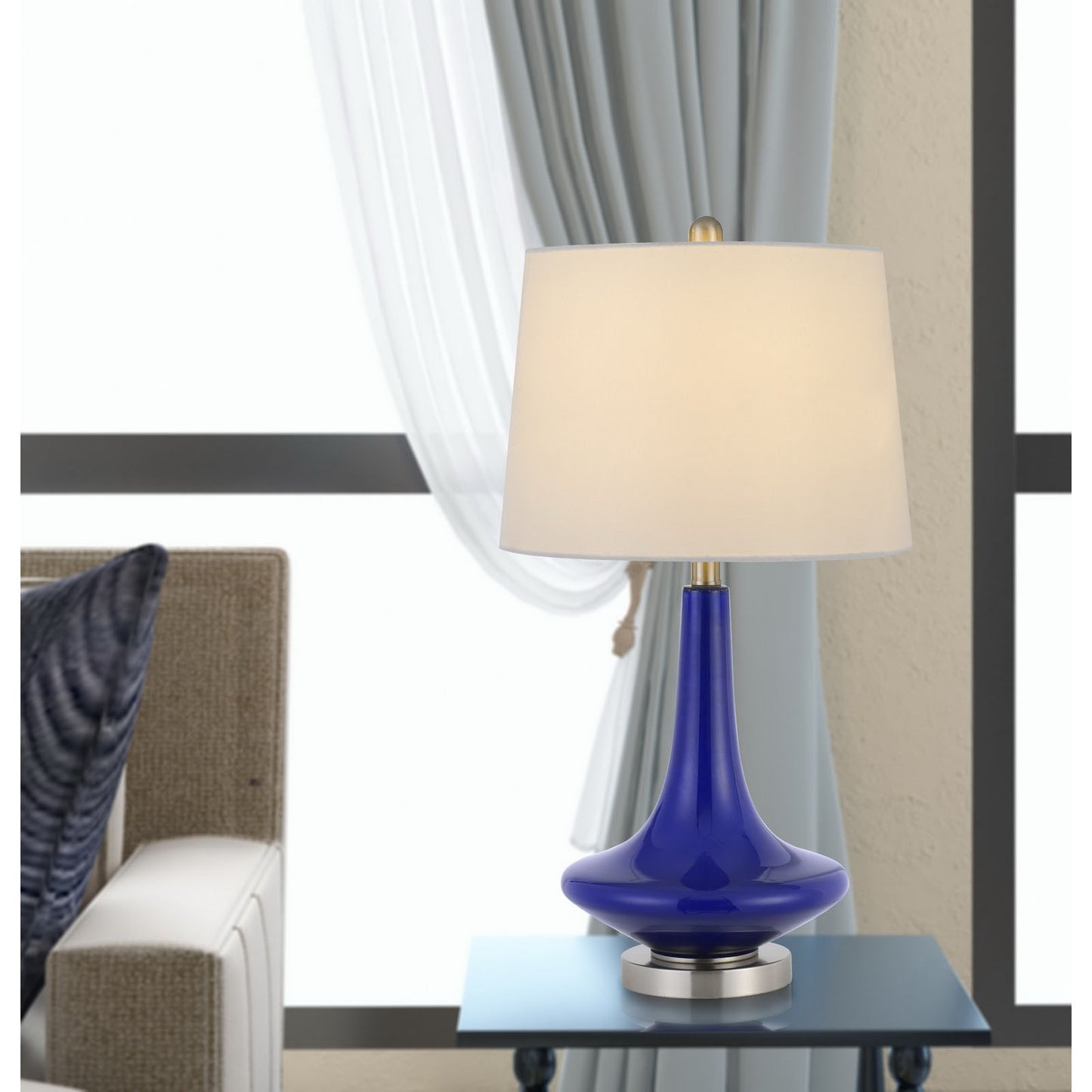 Blue Metal Kleve - 2 pc.table lamp set