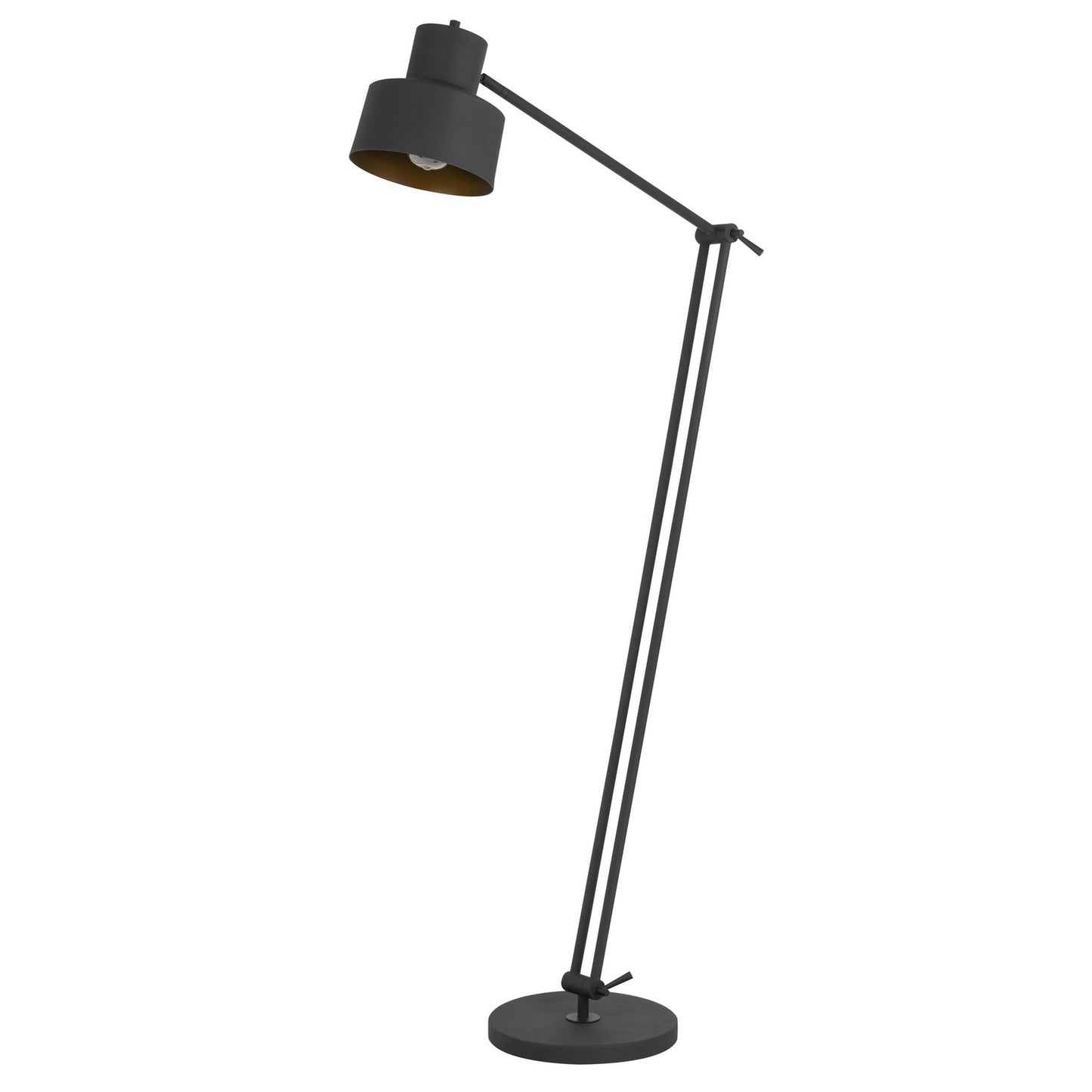 Matte black Metal Davidson - Floor lamp