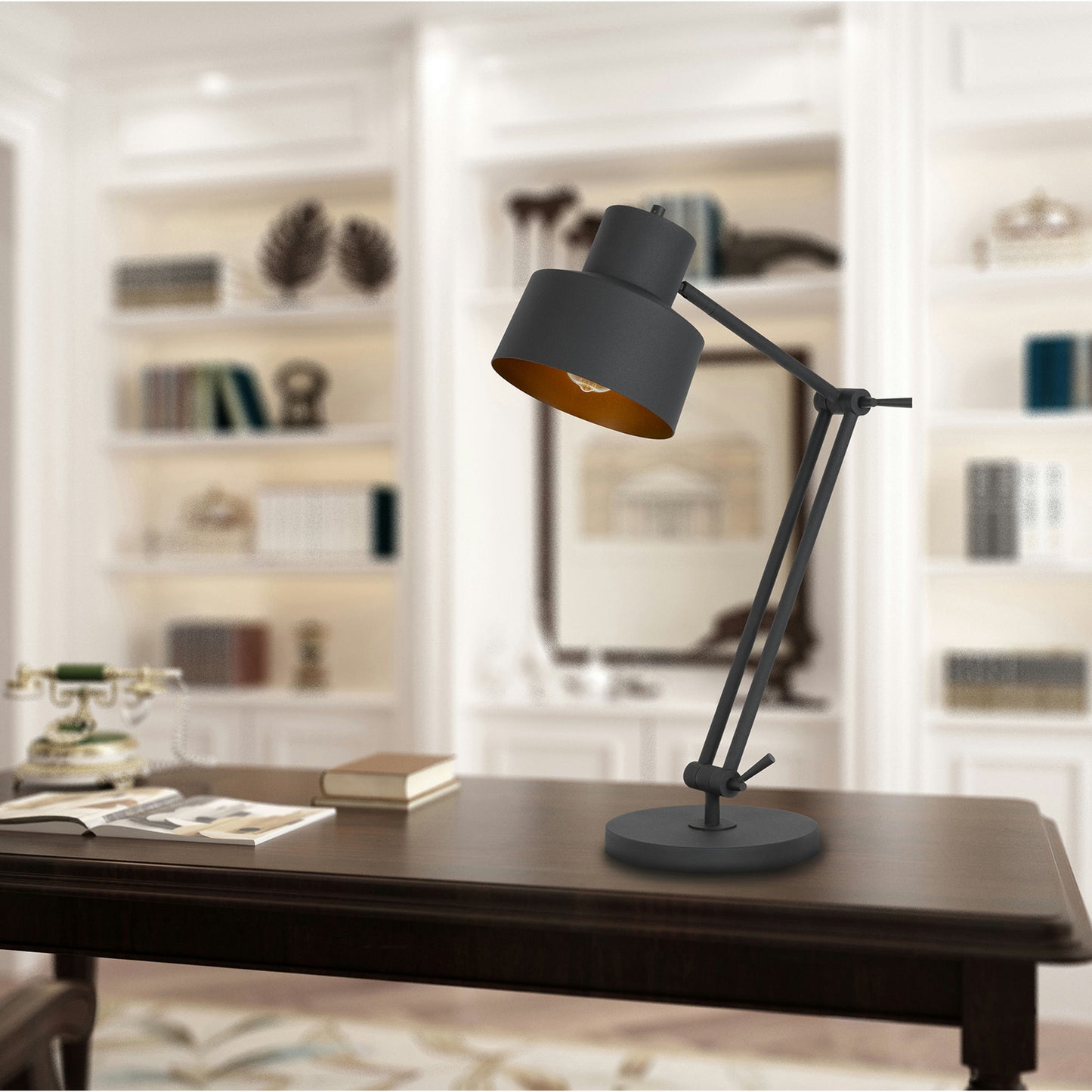 Matte black Metal Davidson - Desk lamp, table lamp