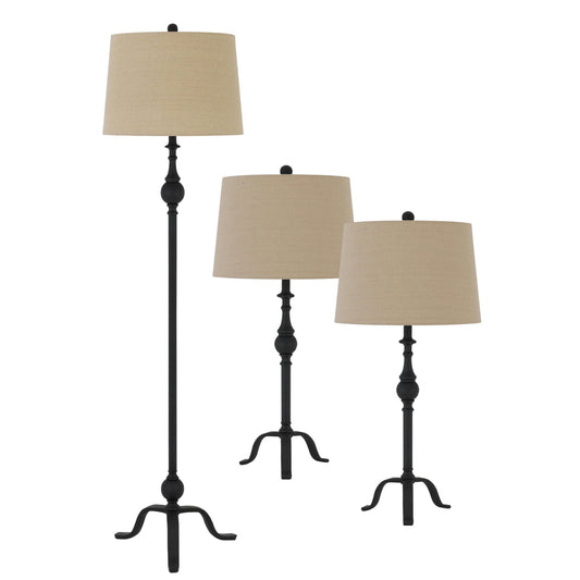 Iron Metal Smart saving - 3 pcs.table and floor lamp set, BO-2985-3