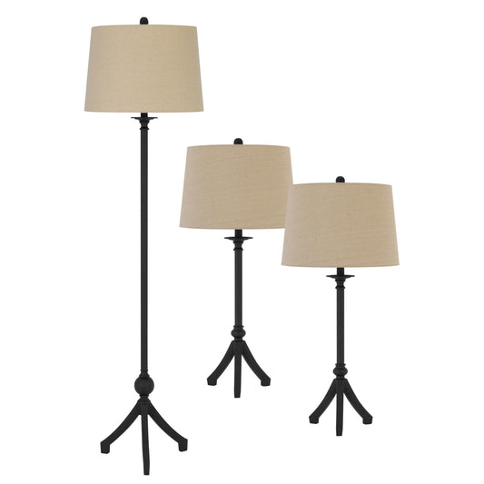 Iron Metal Smart saving - 3 pcs.table and floor lamp set, BO-2986-3