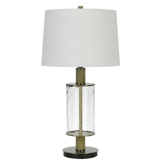 Glass/light oak Metal Morrilton - Table lamp