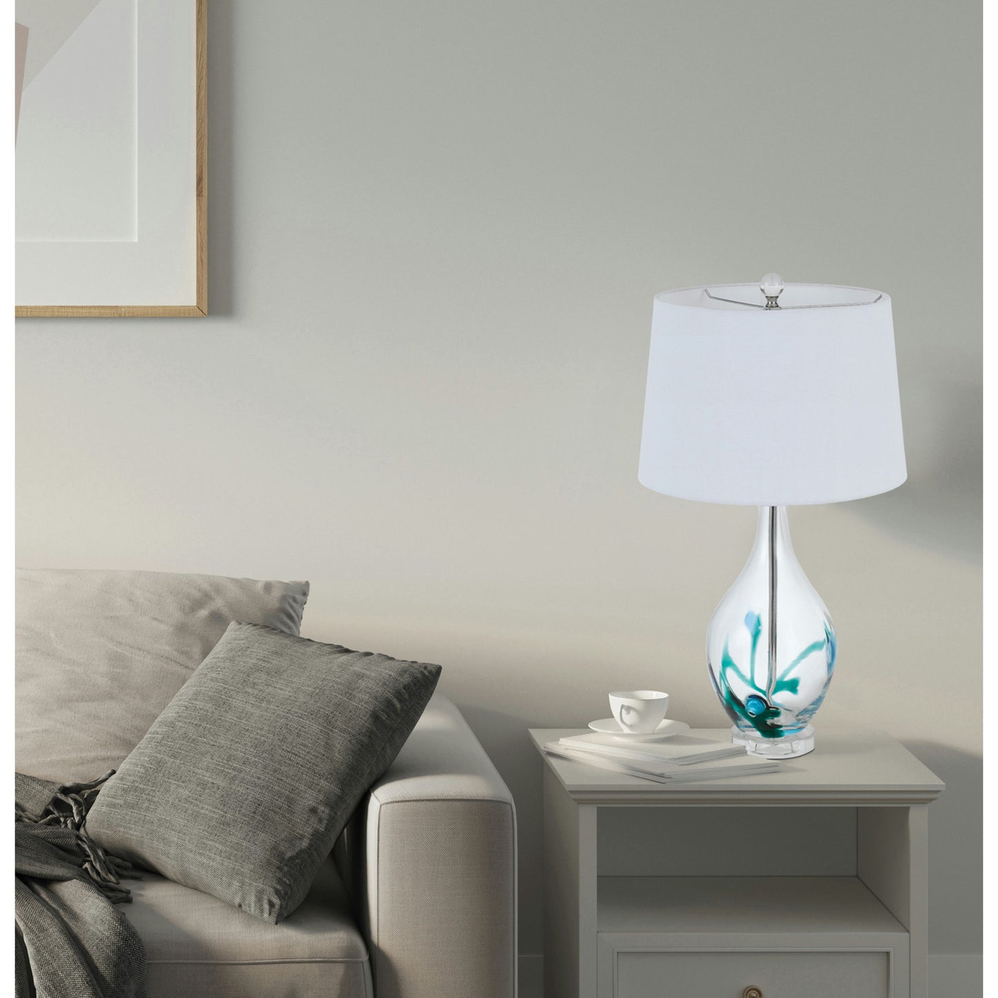 Clear / turquoise Cystal Harlan - Table lamp