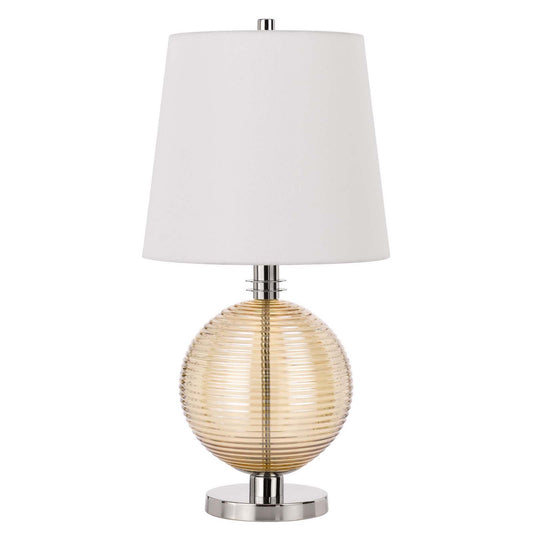 Brushed steel/amber Metal Salisbury - Table lamp