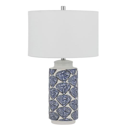 Shell/blue Ceramic Cambiago - 2 pc.table lamp set