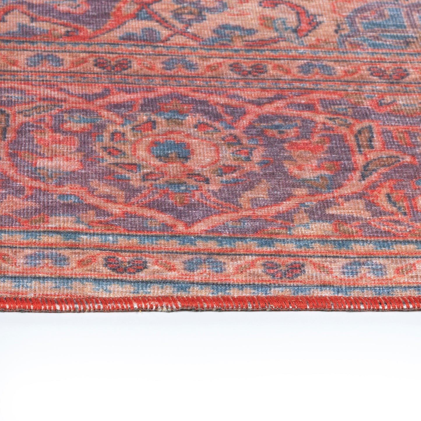 Kaleen Boho Patio Collection Bright Coral  Throw Rug 2' x 3'