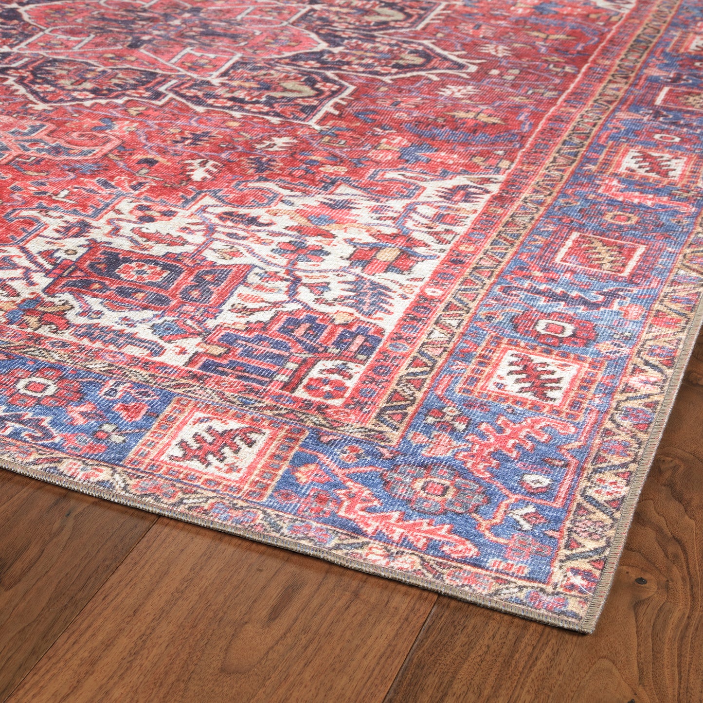 Kaleen Boho Patio Collection Red Coral Throw Rug 2' x 3'