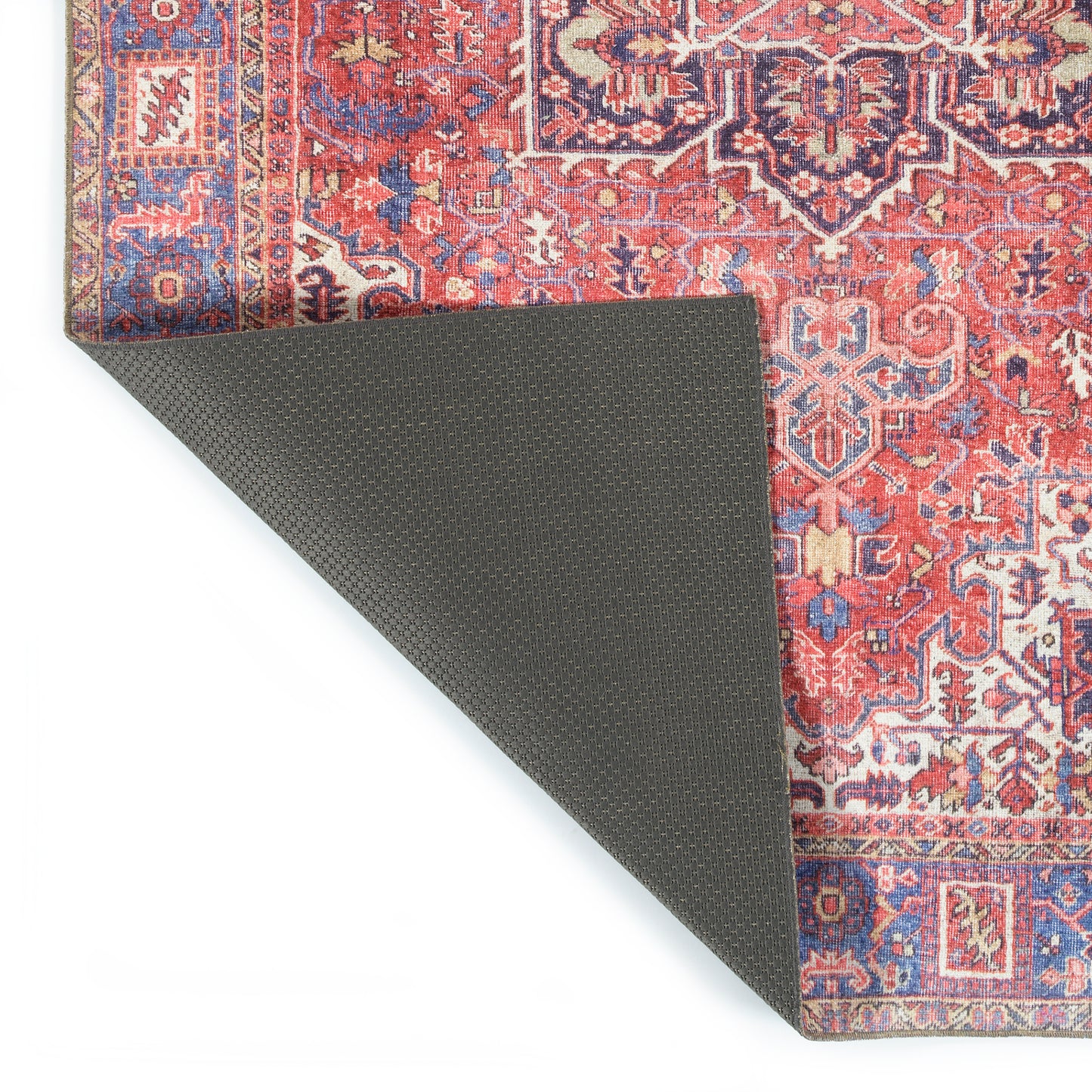Kaleen Boho Patio Collection Red Coral Throw Rug 3' x 5'