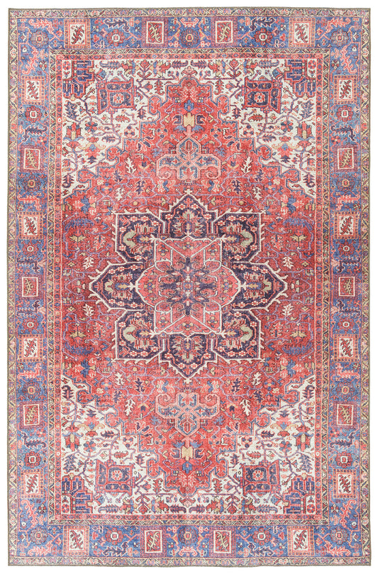 Kaleen Boho Patio Collection Red Coral Area Rug 8' x 10'