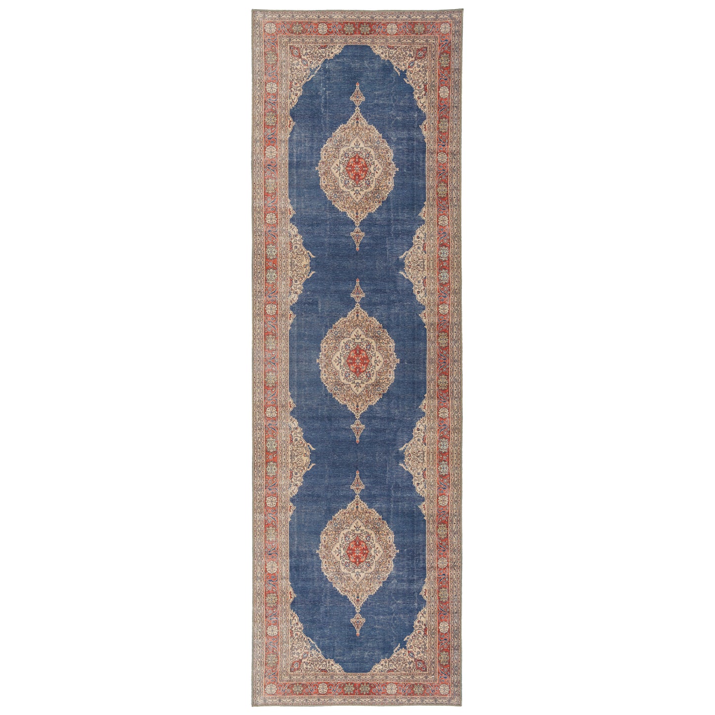 Kaleen Boho Patio Collection Dark Denim  Runner 2'3" x 7'6"