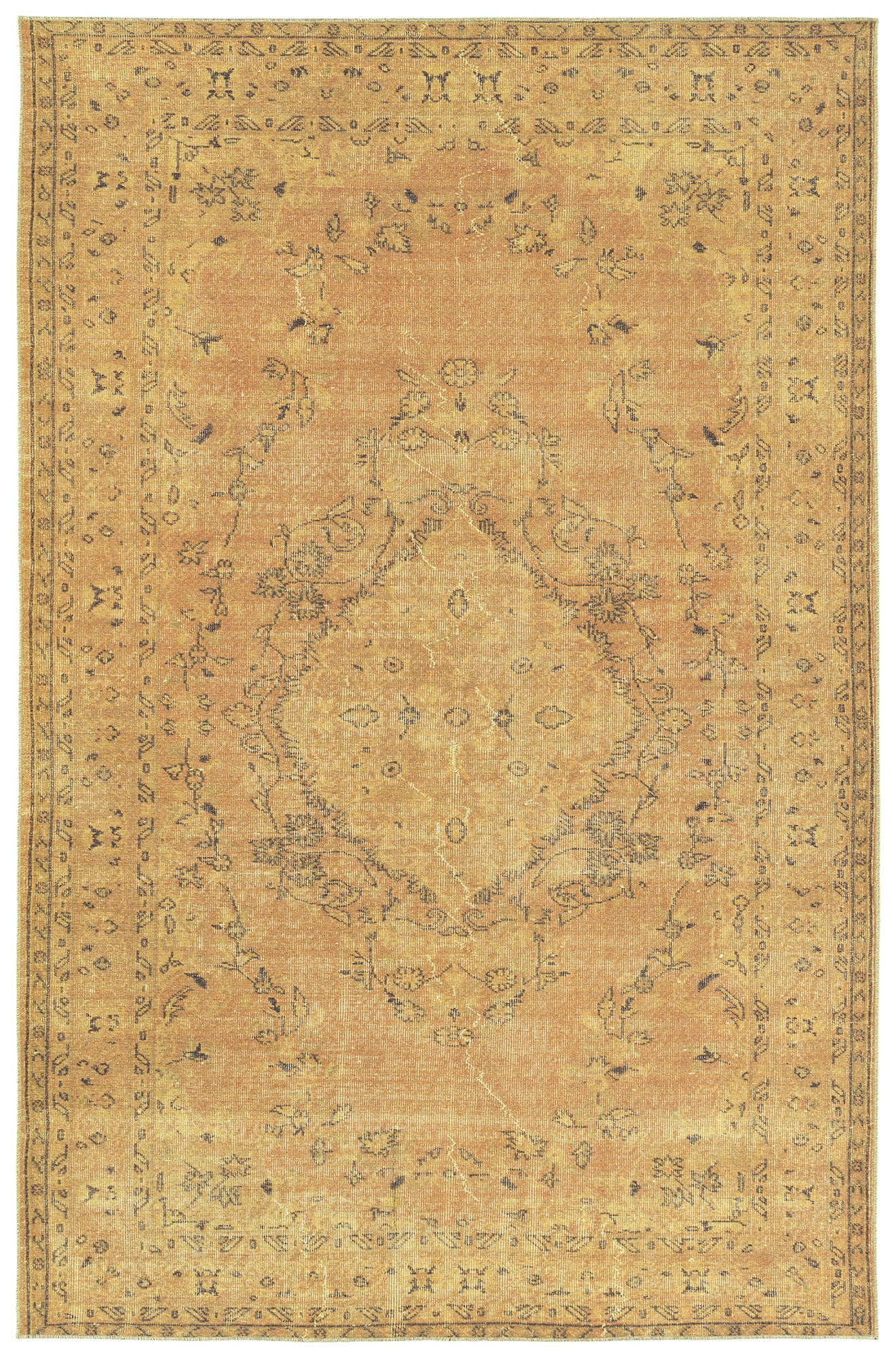 Kaleen Boho Patio Collection Bright Gold Runner 2'3" x 7'6"