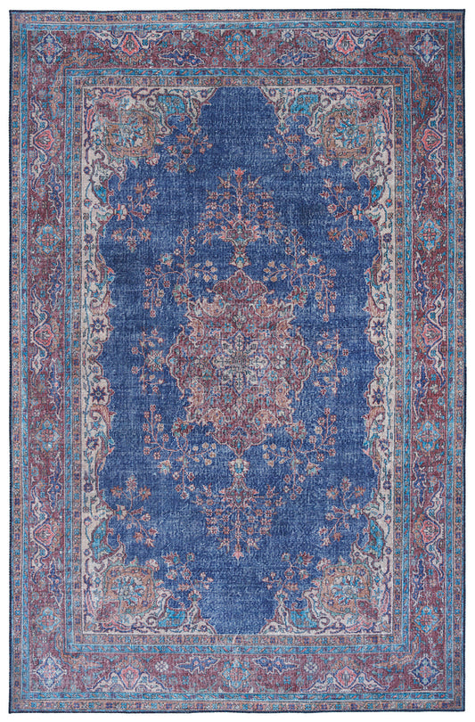 Kaleen Boho Patio Collection Blue Denim Area Rug 8' x 10'