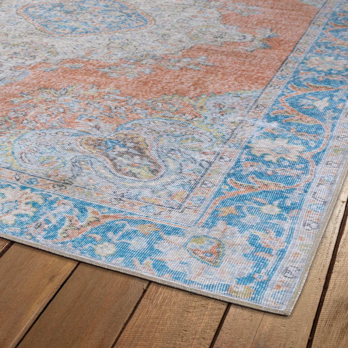 Kaleen Boho Patio Collection Light Copper  Throw Rug 2' x 3'