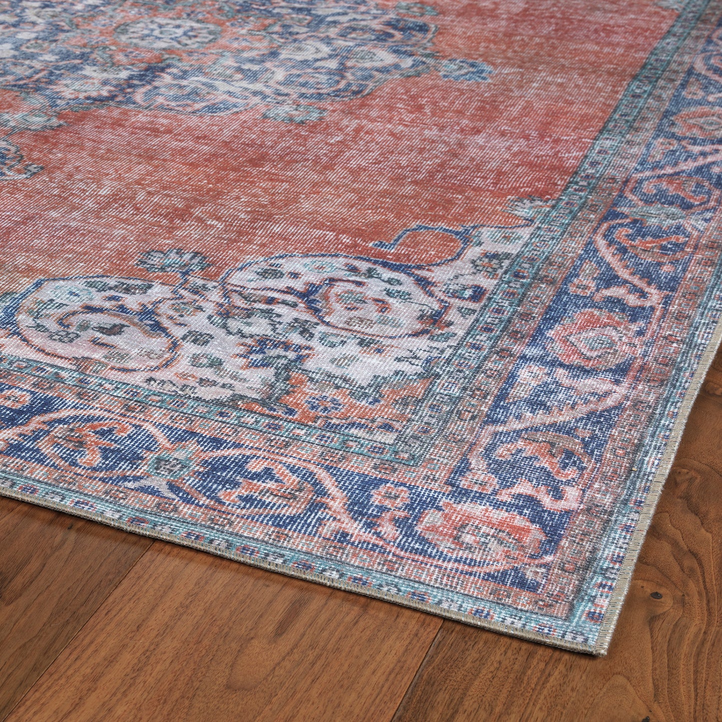Kaleen Boho Patio Collection Dark Paprika Throw Rug 2' x 3'