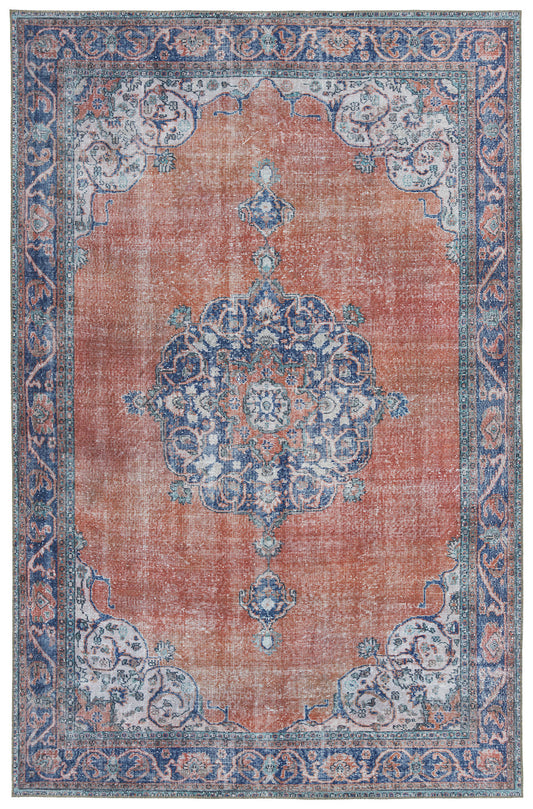 Kaleen Boho Patio Collection Dark Paprika Area Rug 8' x 10'