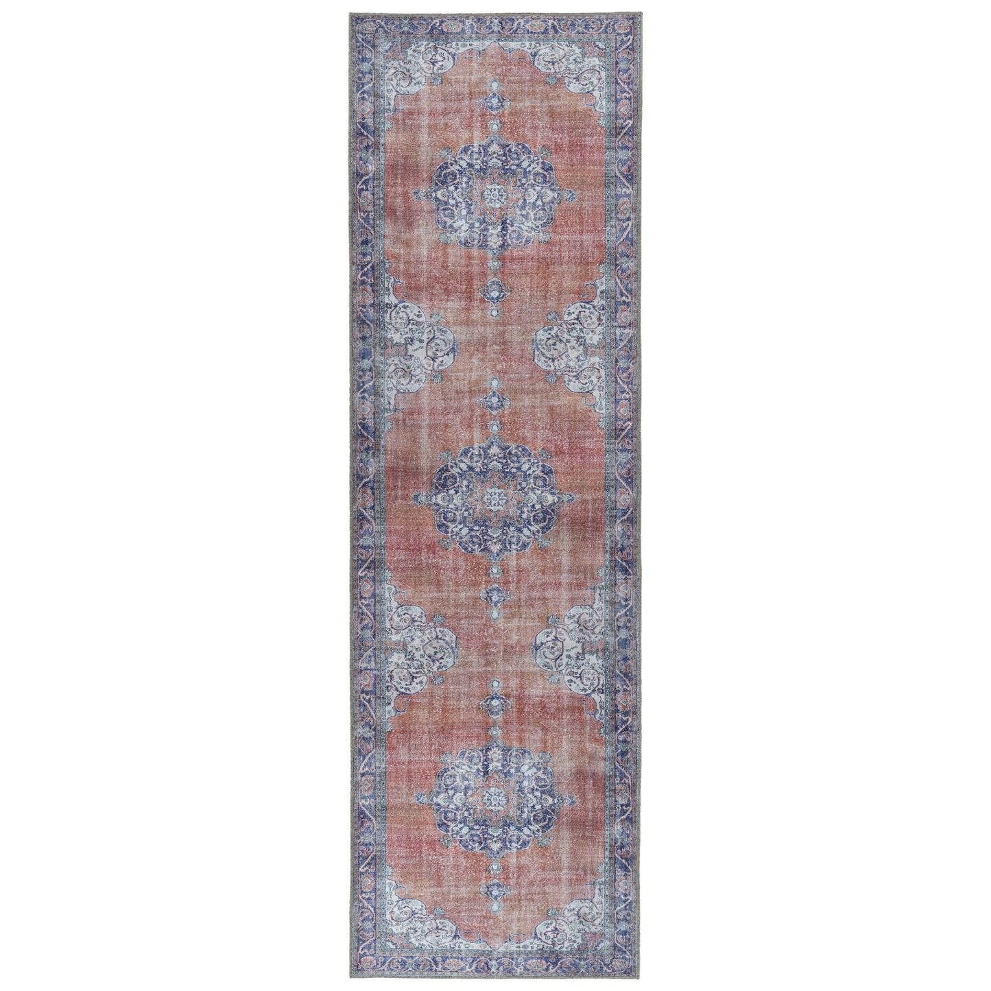 Kaleen Boho Patio Collection Dark Paprika Throw Rug 3' x 5'