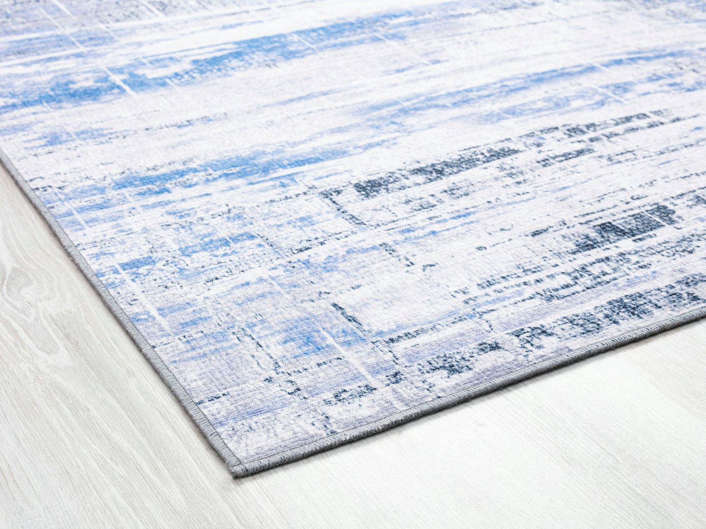 Kaleen Boho Patio Collection Blue White Runner 2'3" x 7'6"