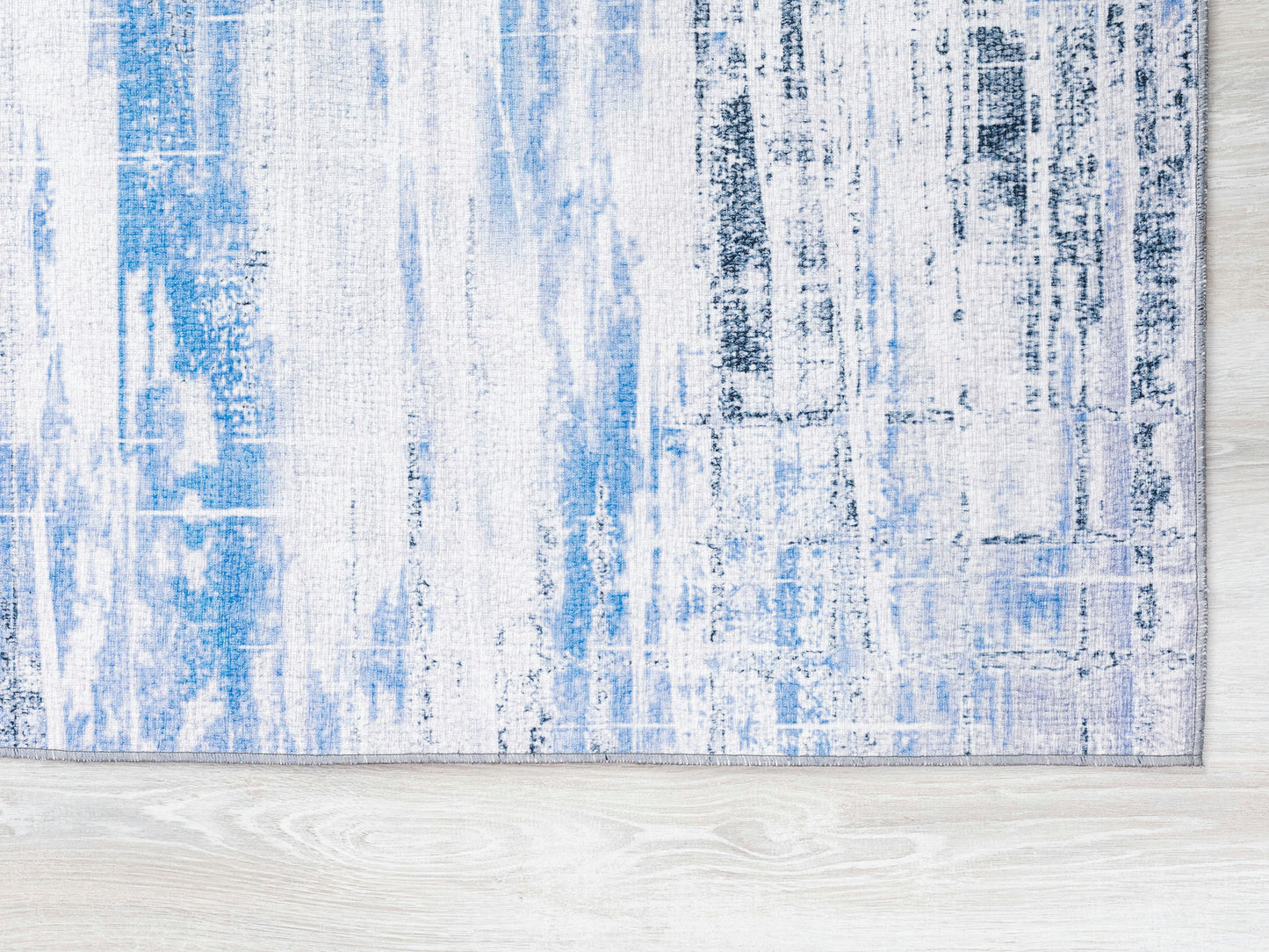 Kaleen Boho Patio Collection Blue White Runner 2'3" x 7'6"