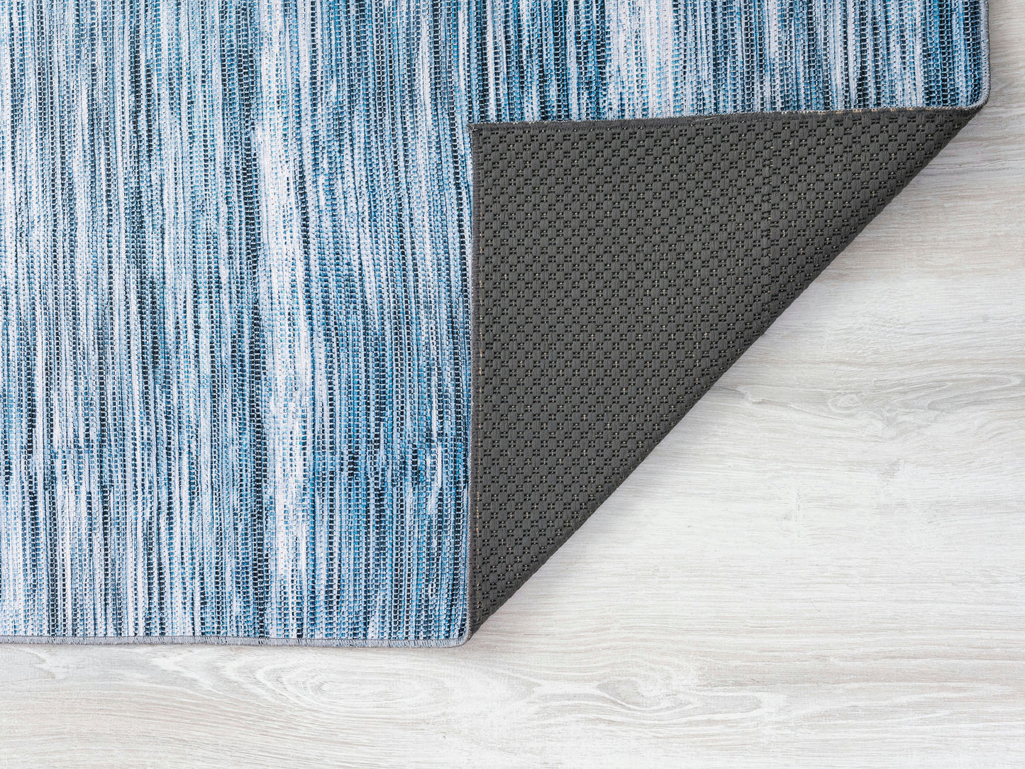 Kaleen Boho Patio Collection Dark Denim Throw Rug 3' x 5'