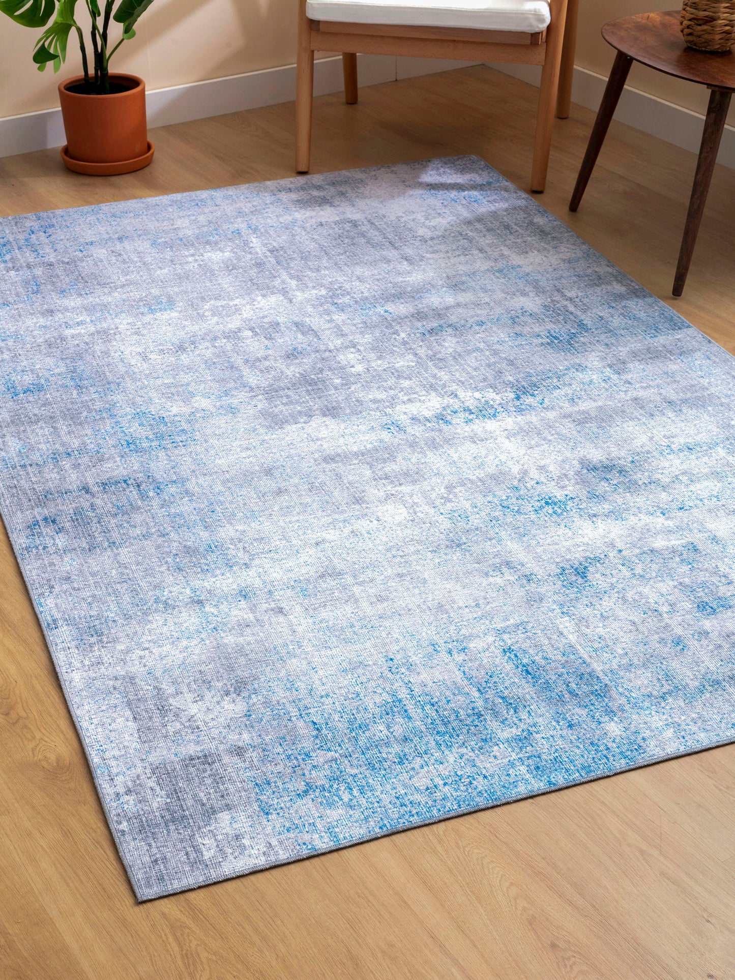 Kaleen Boho Patio Collection Blue Gray Area Rug 8' x 10'