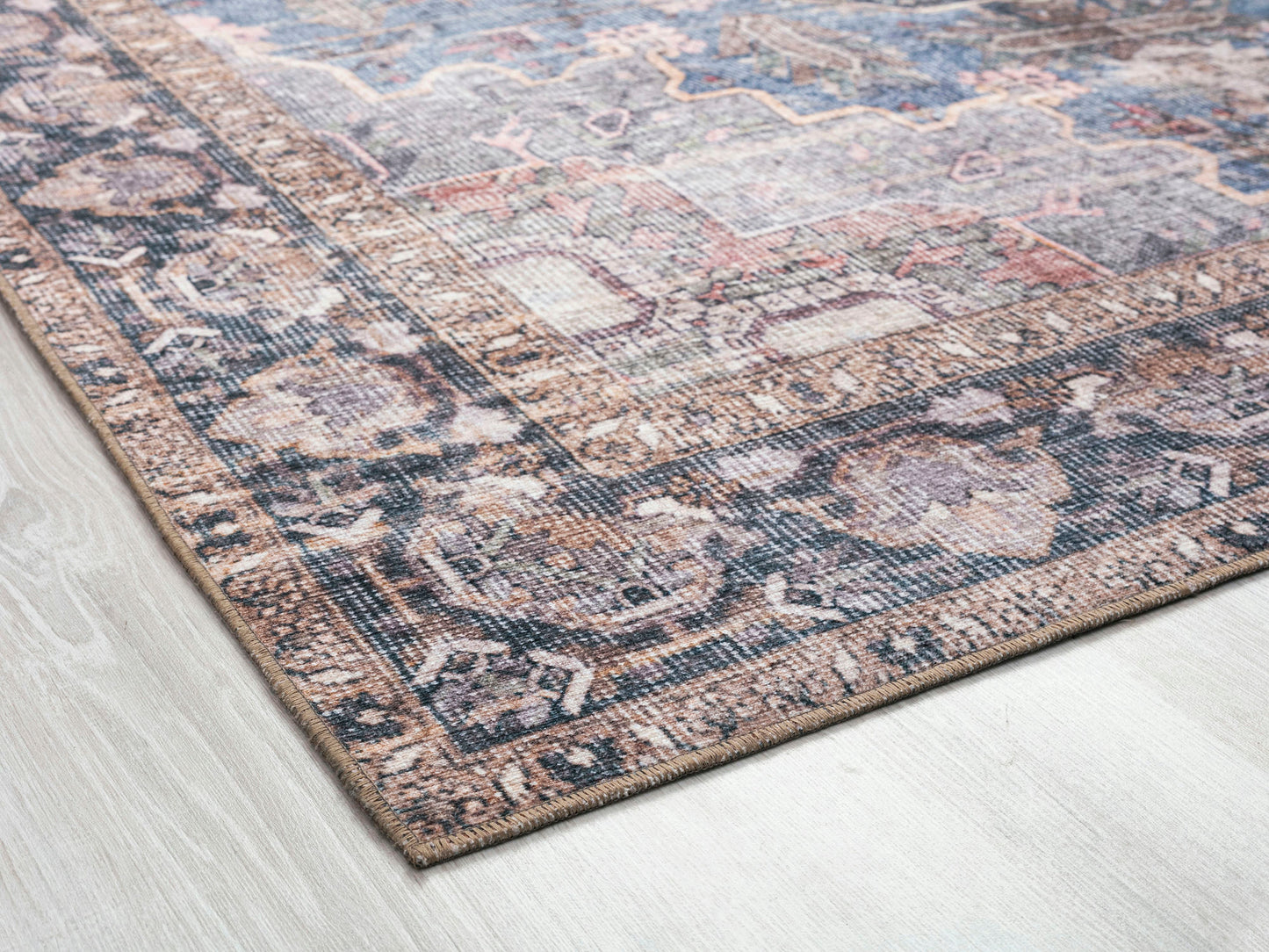 Kaleen Boho Patio Collection Navy Blue Area Rug 5' x 7'6"