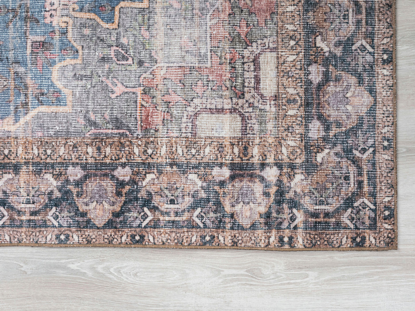 Kaleen Boho Patio Collection Navy Blue Area Rug 5' x 7'6"